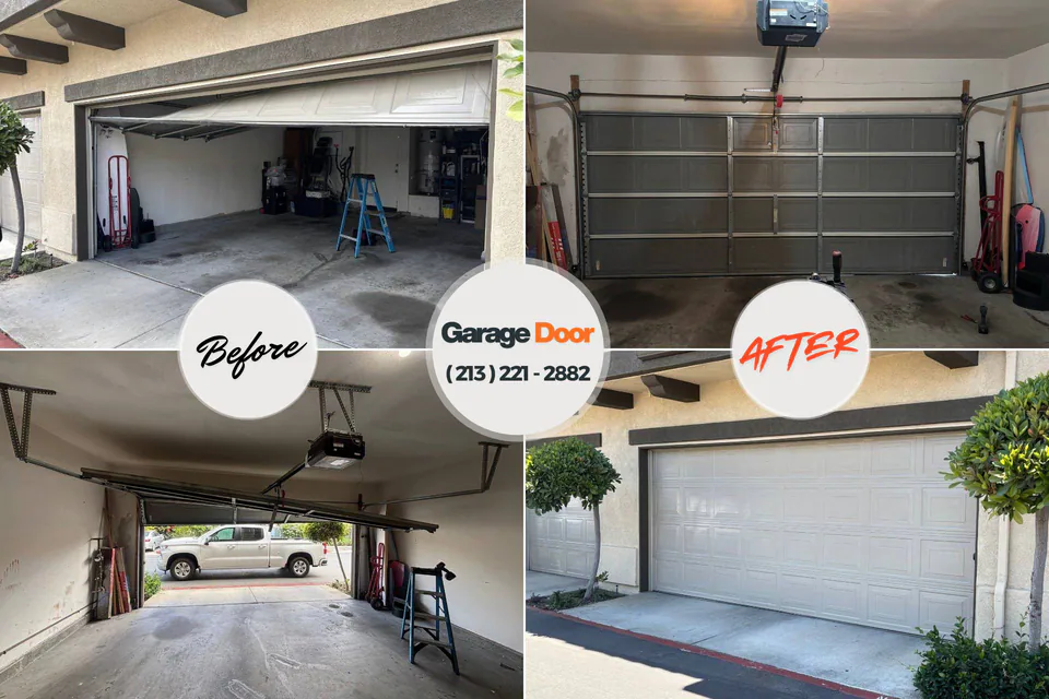 Before and after: garage door repair McRae-Helena, GA
